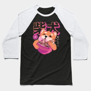 Shiba Noodles Baseball T-Shirt